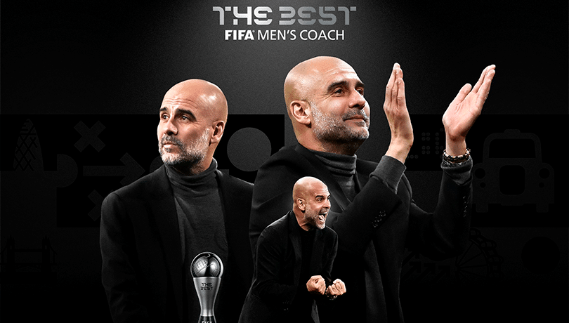 Guardiola fue elegido como el mejor entrenador del mundo en los premios The Best