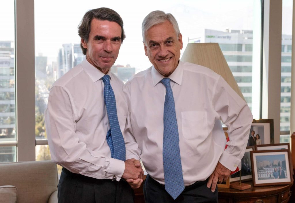 Aznar lamenta muerte de su “gran amigo” Sebastián Piñera: “Un patriota chileno que trabajó incansablemente por su país”