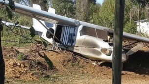 Avioneta capotó al interior del aeródromo de Villarrica