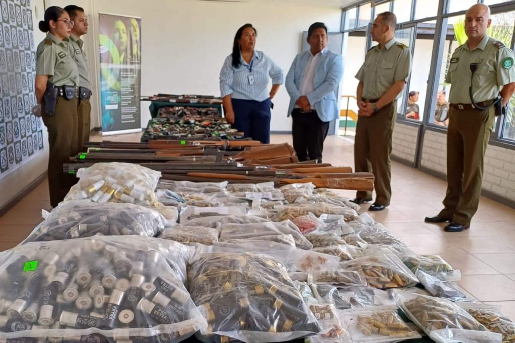 Carabineros sacó de circulación 133 armas y 7.400 municiones