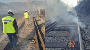 EFE Valparaíso mantiene suspendido el servicio de tren Limache-Puerto por incendios