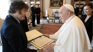 Javier Milei se reunió con el Papa Francisco durante una hora