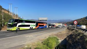 Se reestablece tránsito en la Ruta 68, tras corte en Túnel Lo Prado