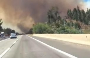 Cortan la Ruta 68 debido a incendio forestal