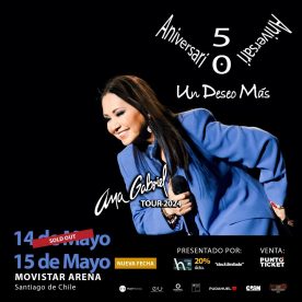 Ana Gabriel anuncia nueva fecha trás su exito en ventas