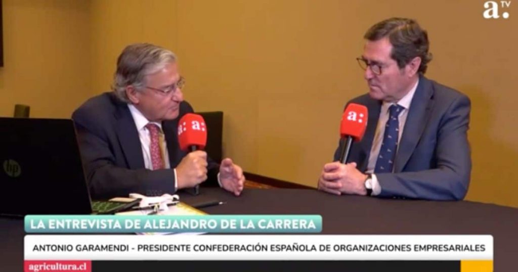 Presidente de la CEO de España, Antonio Garamendi valoró vínculos entre Chile y España: “La relación es excelente”