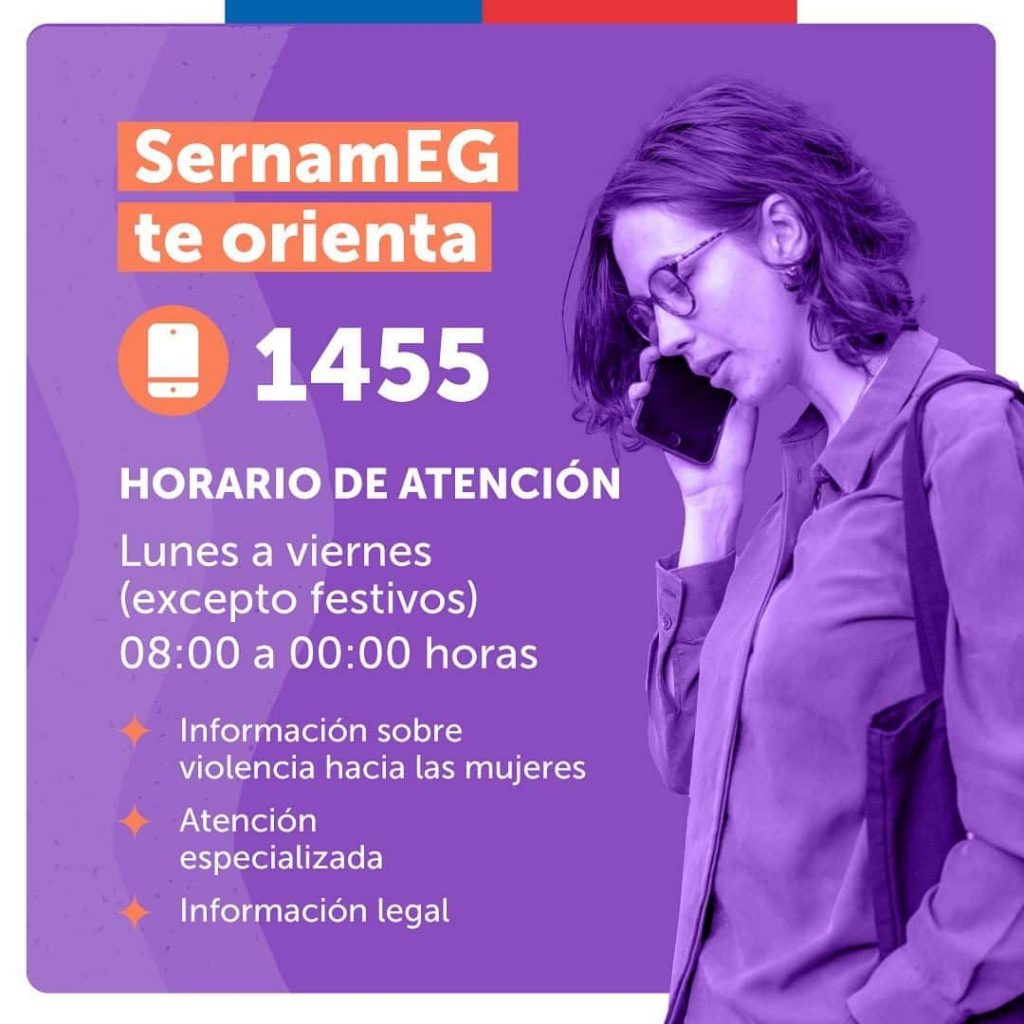 Sernameg orienta sobre violencia intrafamiliar y hacia las mujeres.