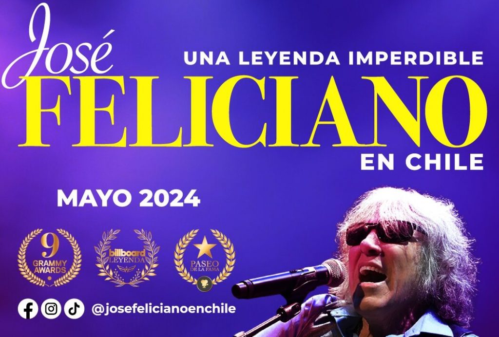 José Feliciano, la leyenda de la música latina vuelve a Chile