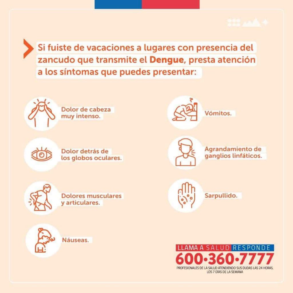 Síntomas del dengue. Este domingo se confirmó la presencia del mosquito del dengue en Los Andes.