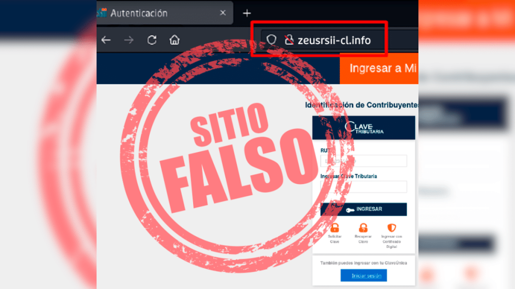 SII El SII advirtió de falso sitio web y correo electrónico en medio de la Operación renta 2024.