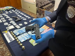 PDI detuvo a cuatro sujetos por el delito de narcotráfico y porte de armas en Maipú