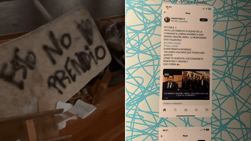 Araya Para Araya esta exposición es "una apología al octubrismo", debido a las imágenes y objetos de la muestra.