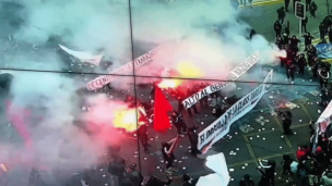 Marcha por el Día del Trabajador comienza con incidentes en Santiago