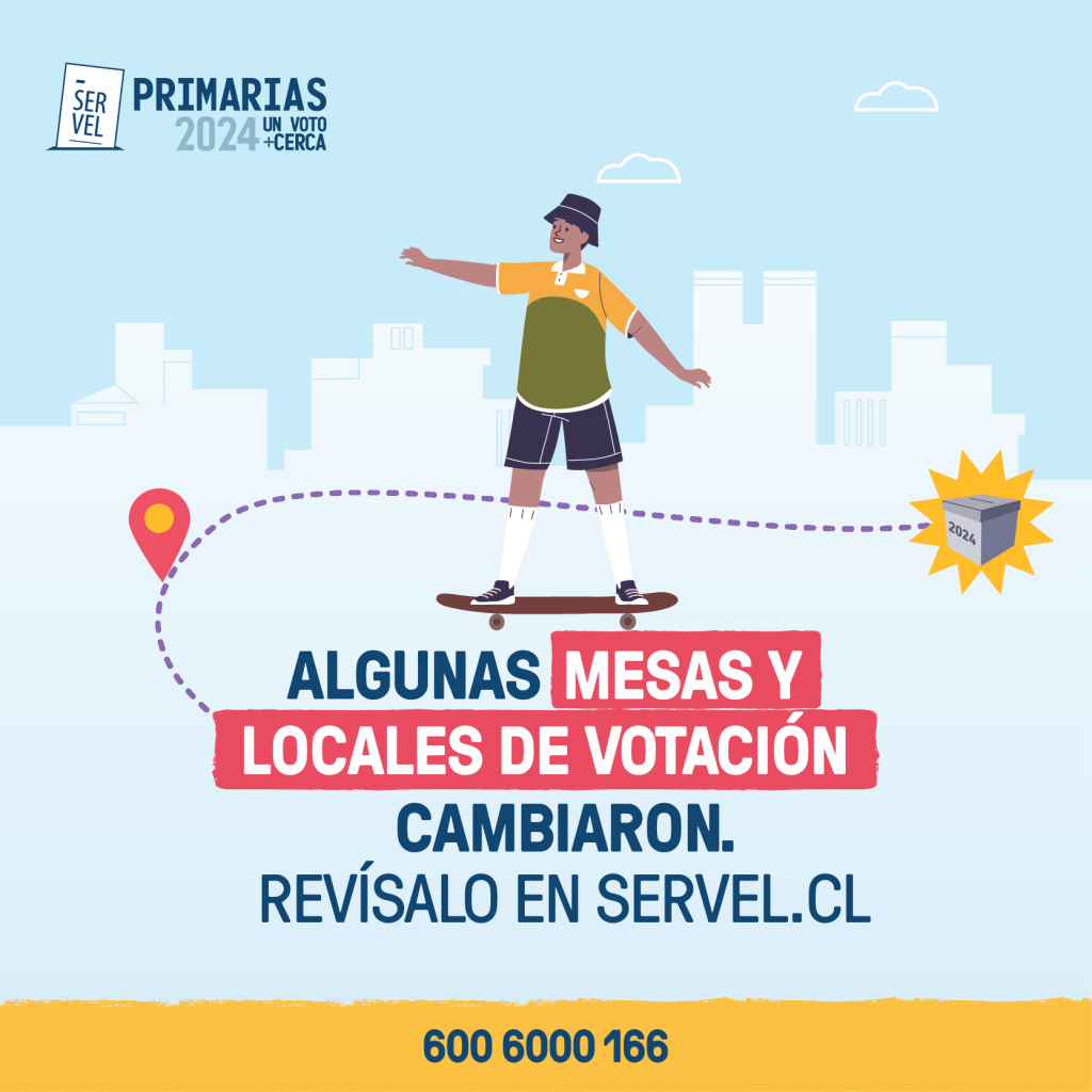 Consulta en www.servel.cl si fuiste designado como vocal de mesa para las Elecciones Primarias 2024.