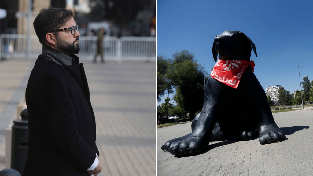 Presidente Boric sostuvo que imagen del perro “matapacos” es “ofensiva y denigrante”