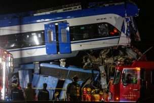 Choque frontal de trenes en San Bernardo deja nueve heridos y dos fallecidos