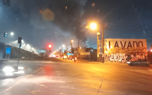 Reportan incendio en el mercado Lo Valledor