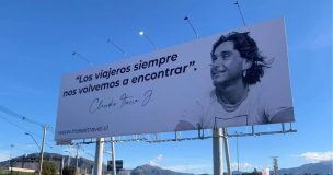 Madre de Claudio Iturra honra su memoria con gigantografía: 