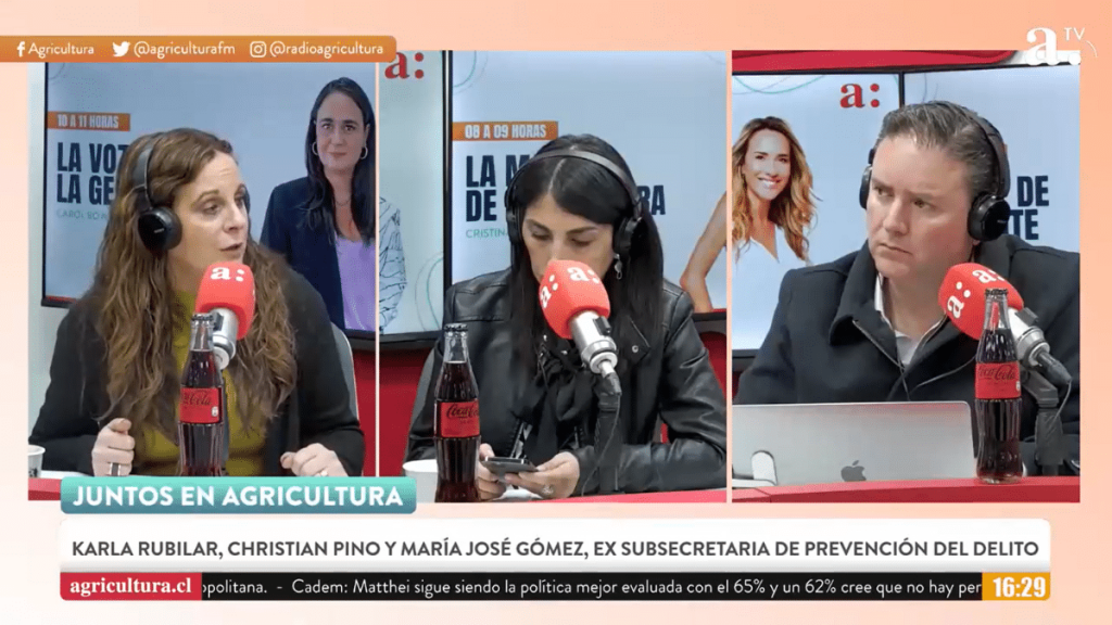La exsubsecretaria de Prevención del Delito, María José Gómez, estuvo este miércoles en "Juntos en Agricultura".
