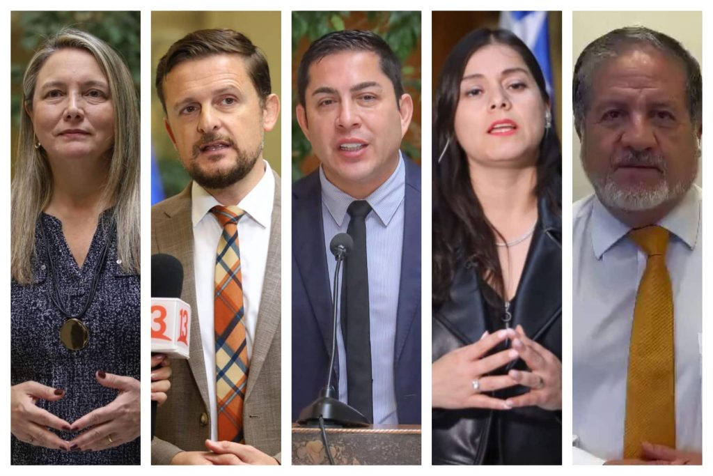 Diputados de oposición (de izquierda a derecha) - Catalina del Real, Stephan Schubert, Jorge Durán, Karen Medina, Roberto Arroyo
