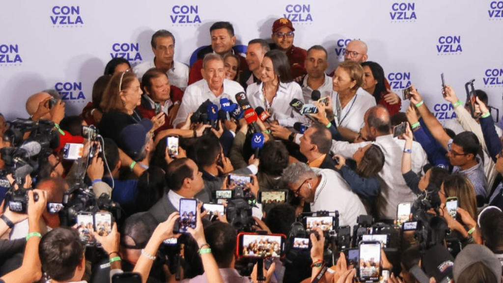 María Corina Machado María Corina Machado sostuvo que Edmundo González es el presidente electo de Venezuela.