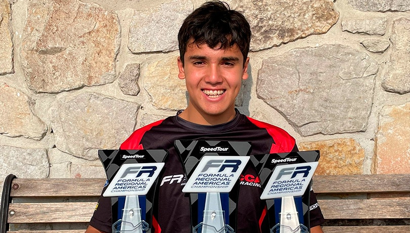 Nicolás Ambiado logra triple podio en la Fórmula Regional Américas en EE.UU