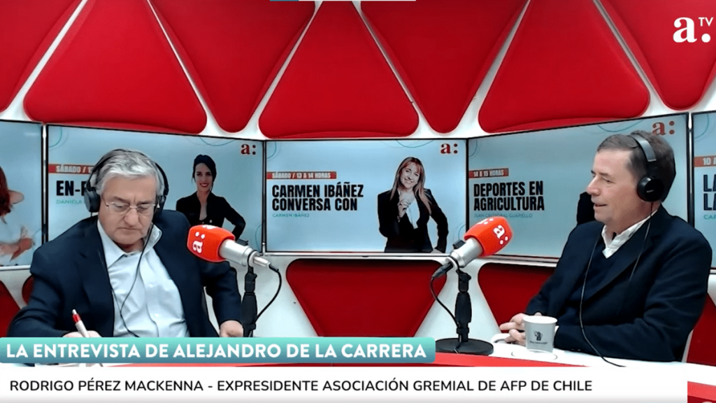 reforma de pensiones Expresidente de la Asociación Gremial de AFP Chile, Rodrigo Pérez Mackenna, abordó la reforma de pensiones.