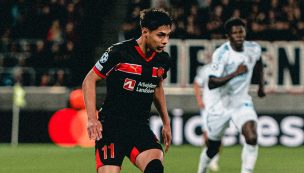 Dos tiros al palo: Darío Osorio es protagonista en el empate de Midtjylland en Champions