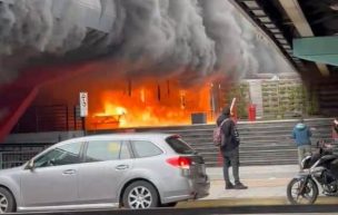 Incendio de gran magnitud se registra en estación de Metro Escuela Militar