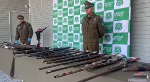 Carabineros entregó balance de armas incautadas: Más de 150 delincuentes detenidos