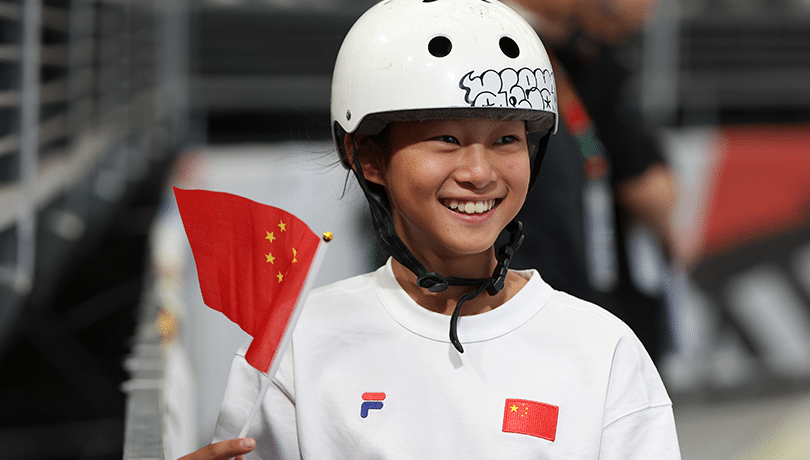 Skater china es la deportista más joven en debutar en París 2024