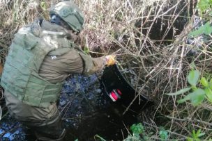 Encuentran escudo balístico perteneciente a carabineros asesinados en Cañete