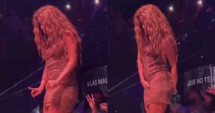 Shakira vivió incómodo momento en una discoteca: Fan intentó grabar debajo de su vestido