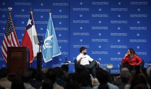 Presidente Boric reflexiona sobre los Procesos Constituyentes en ponencia de la Universidad de Columbia