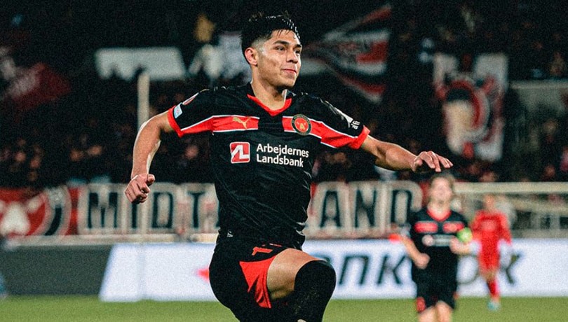 Darío Osorio es protagonista en el triunfo de FC Midtjylland por Europa League