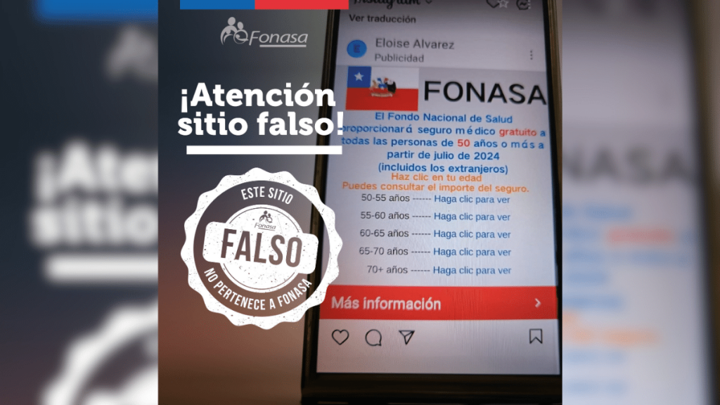 Fonasa advierte de falsa información 