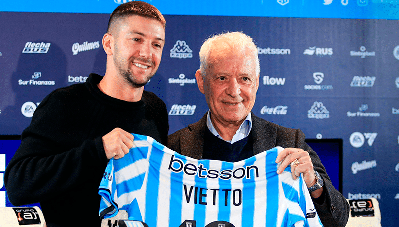 Racing presenta a Luciano Vietto y repasa a Marcos Acuña: “El que quiere volver, vuelve”