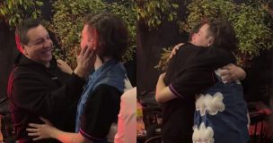 El emotivo abrazo de JC Rodríguez a su hijo tras su primer gran paso musical