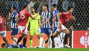 Manchester United rescata un empate con un hombre menos frente a Porto por Europa League