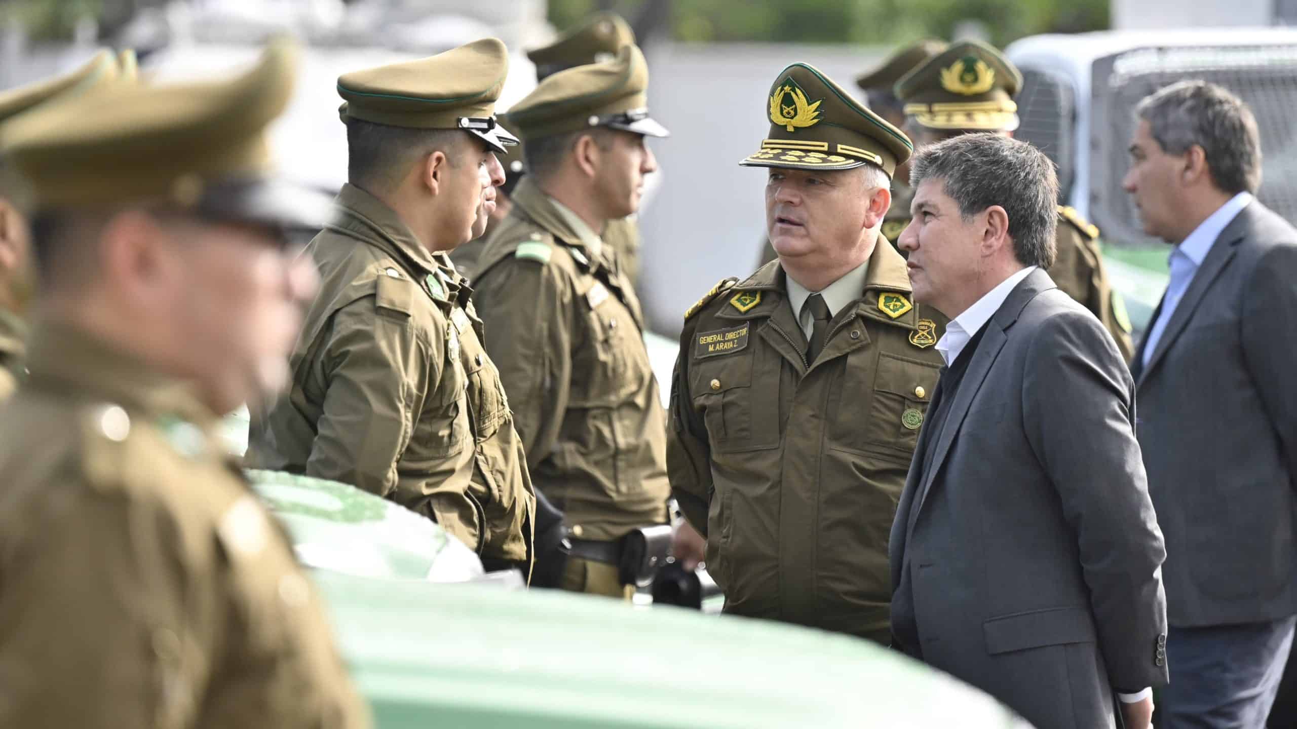 Subsecretario Manuel Monsalve y General Director de Carabineros Marcelo Araya