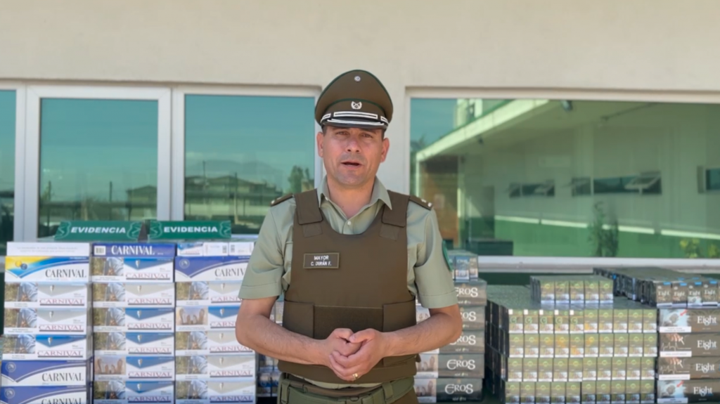 Puente Alto: Carabineros incauta casi $17 millones en cajetillas de cigarros destinados al contrabando