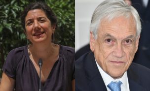 Aisén Etcheverry y estatua de Piñera: 