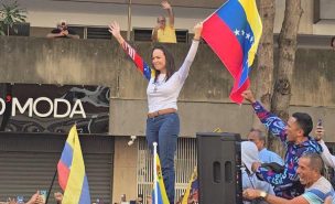 Machado reaparece tras cinco meses en marcha contra la investidura de Maduro en Venezuela