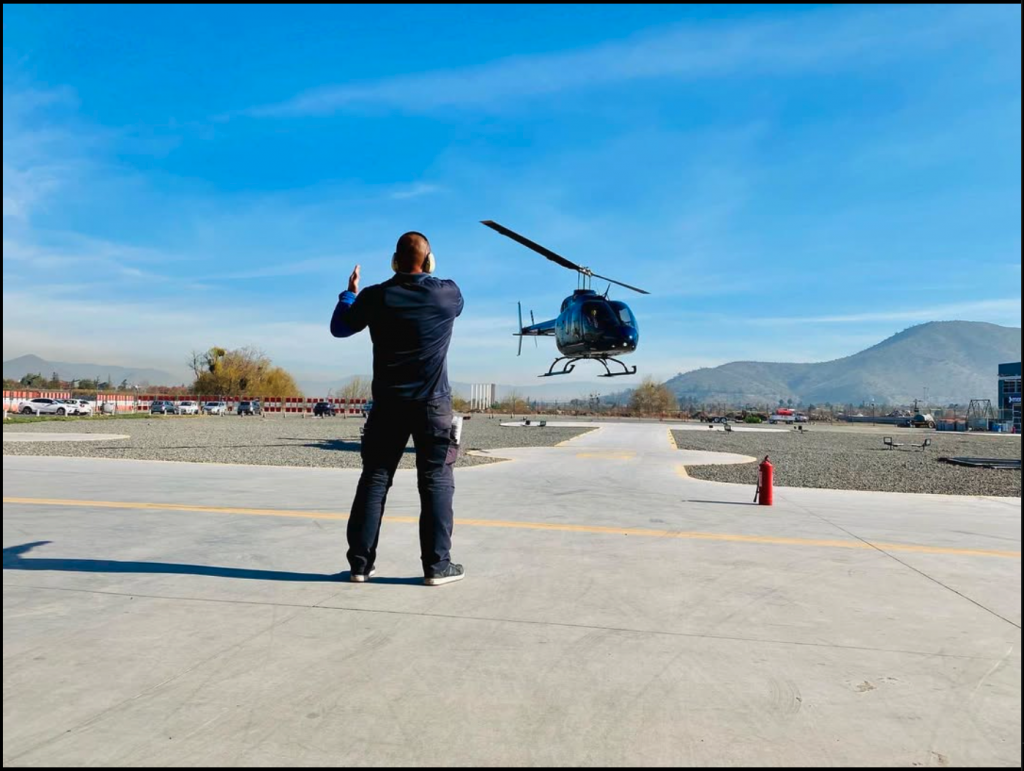 Helipuerto de Santiago tras clausura temporal: 