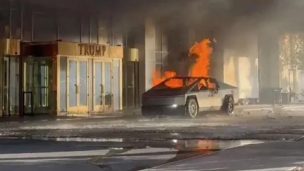 Cybertruck de Tesla explotó frente a Hotel Trump en Las Vegas: Hay un fallecido y siete heridos