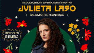 Por éxito en ventas, la cantante argentina Julieta Laso anuncia nueva fecha en Sala Master