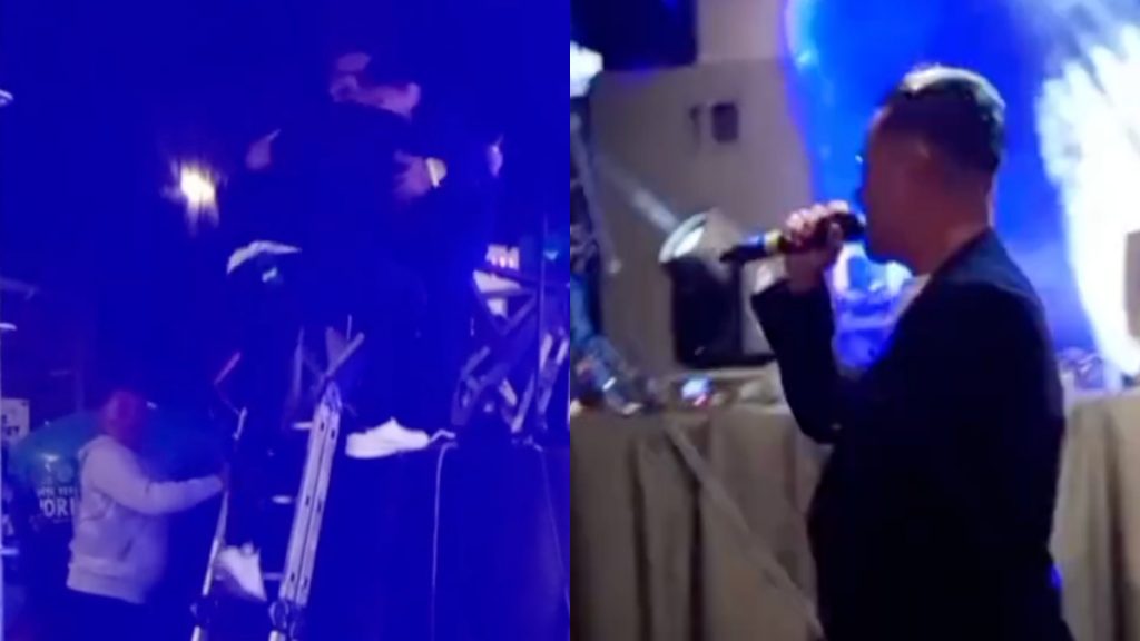 El traspié de Yoan Amor: cayó en pleno concierto y lo criticaron en redes