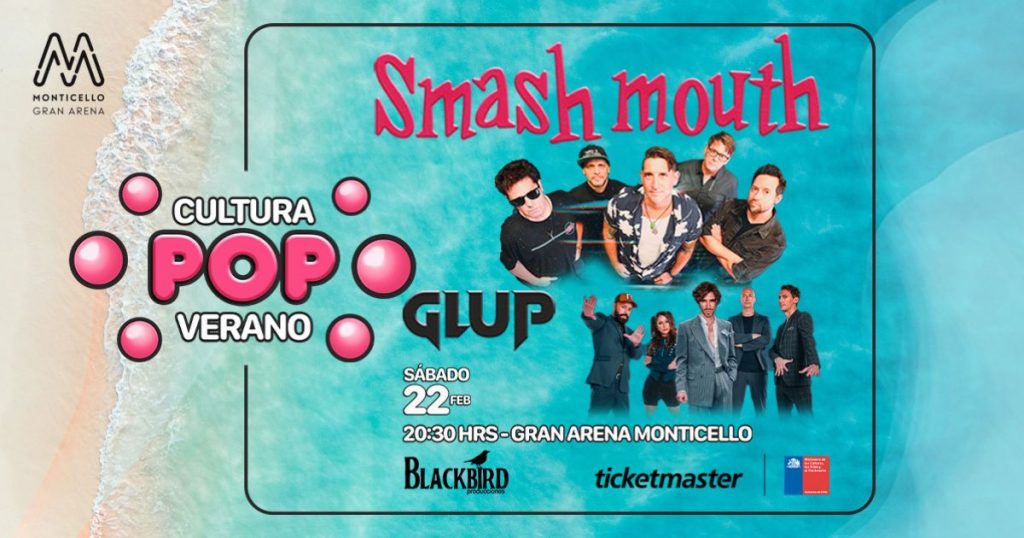 Gran Arena Monticello recibe a Smash Mouth y Glup en una noche de nostalgia y éxitos