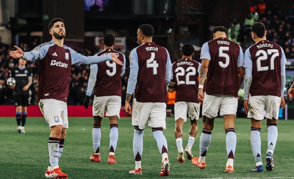 Aston Villa arrasa con Brujas y avanza a cuartos de la Champions para enfrentar al PSG