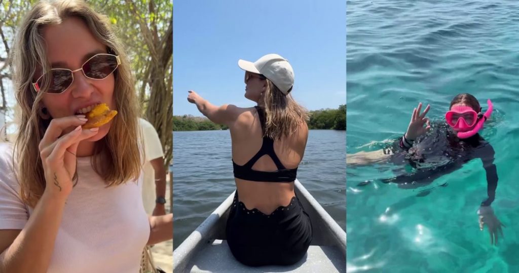 Kika Silva deslumbró como la única chilena en la apertura de un paraíso secreto en el Caribe